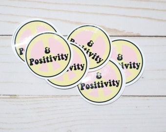 Peace and Positivity Flagship Sticker! High Quality Glossy Waterproof Sticker!