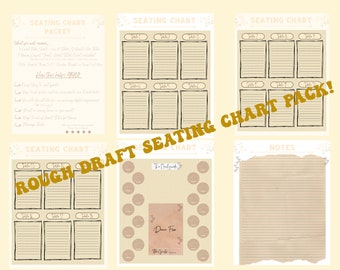 Rough Draft Seating Chart - Printable, Downloadable, Goodnotes, Weddings, Sweet 16, Quincnera