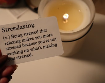Stresslaxing Definition Sticker, Waterproof, Glossy