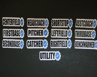 Softball Verified Check-All Positions and Coaches- High quality, waterproof softball vibes sticker, softball sticker softball player sticker