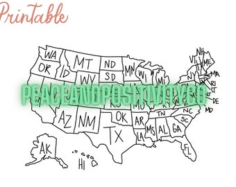 Small Business Printable Sales Map -- Instant Download !!