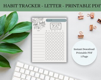 Habit Tracker - Goal Tracker - Organization - Freedom - Agenda - Weekly Tracker - Digital - Printable -Monthly Tracker