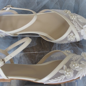 Flower Flat , Ankle Strap Flats, Flaat Wedding Shoes ,Flat, Flat Bride Shoes , Flat Bridal Shoes , Flat shoes , guipure flat,lace flat