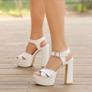 7 inch high heel sandals on sale