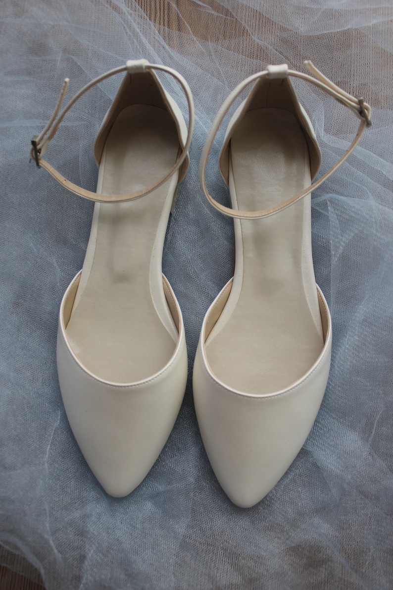flat wedding shoes with ankle strap
