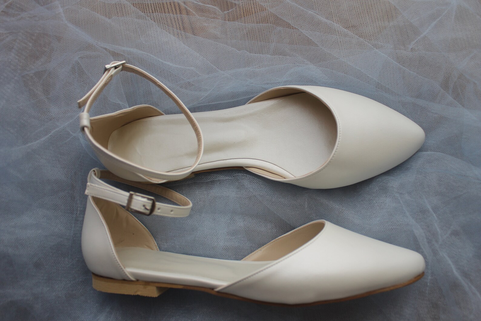 flat wedding shoes with ankle strap