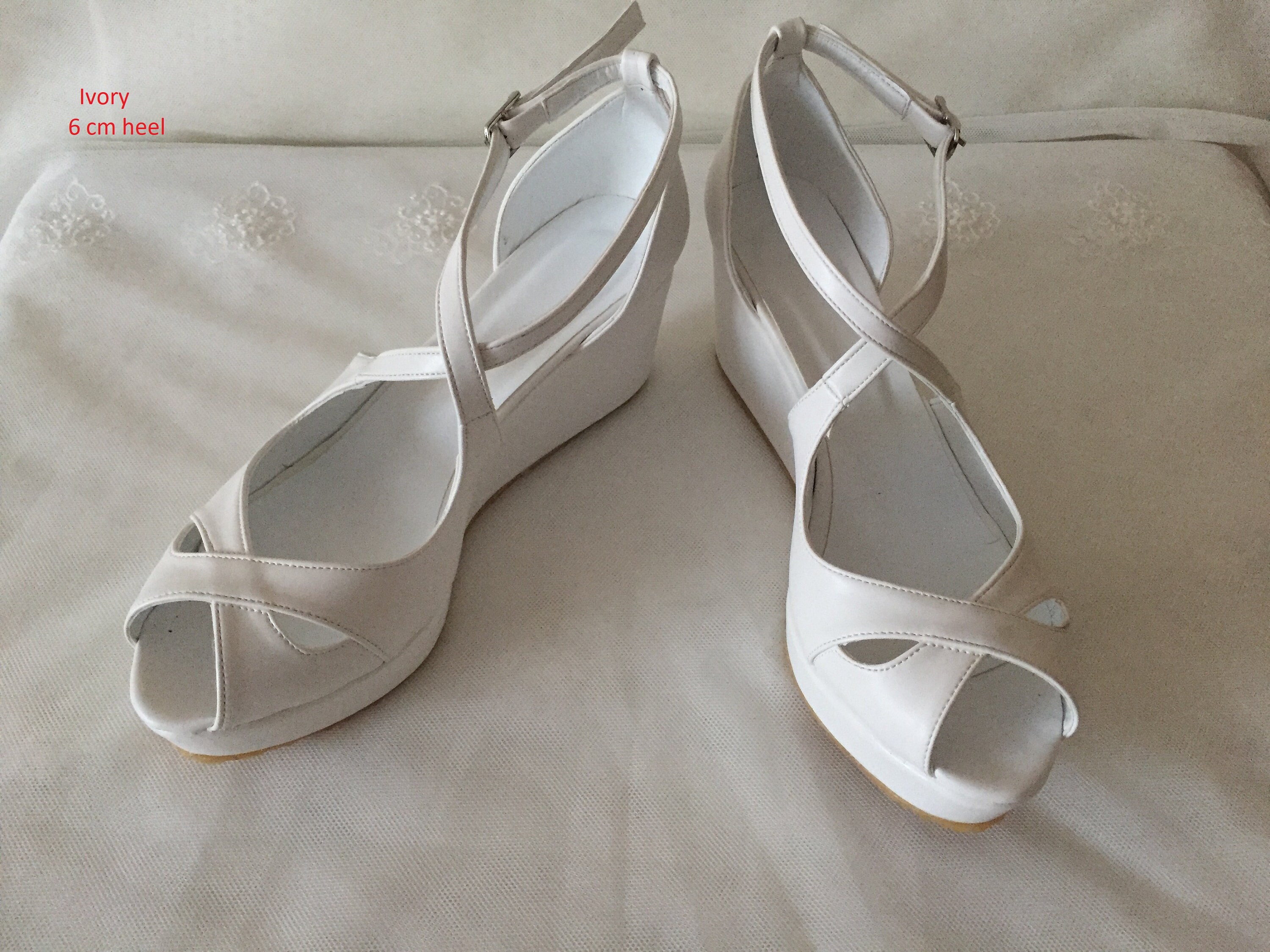 Cris Cros Wedges Ivory Wedding Shoes Ivory Bride Shoes - Etsy