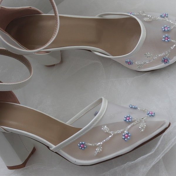 navy and pearl shoes