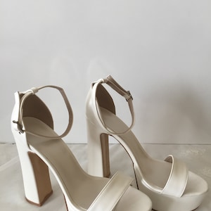 Platform Bridal Shoes Heels High Heels Ankle Strap - Etsy