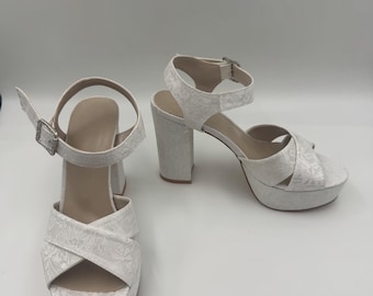 Platform shoes ,platform with lace , open back platform shoes