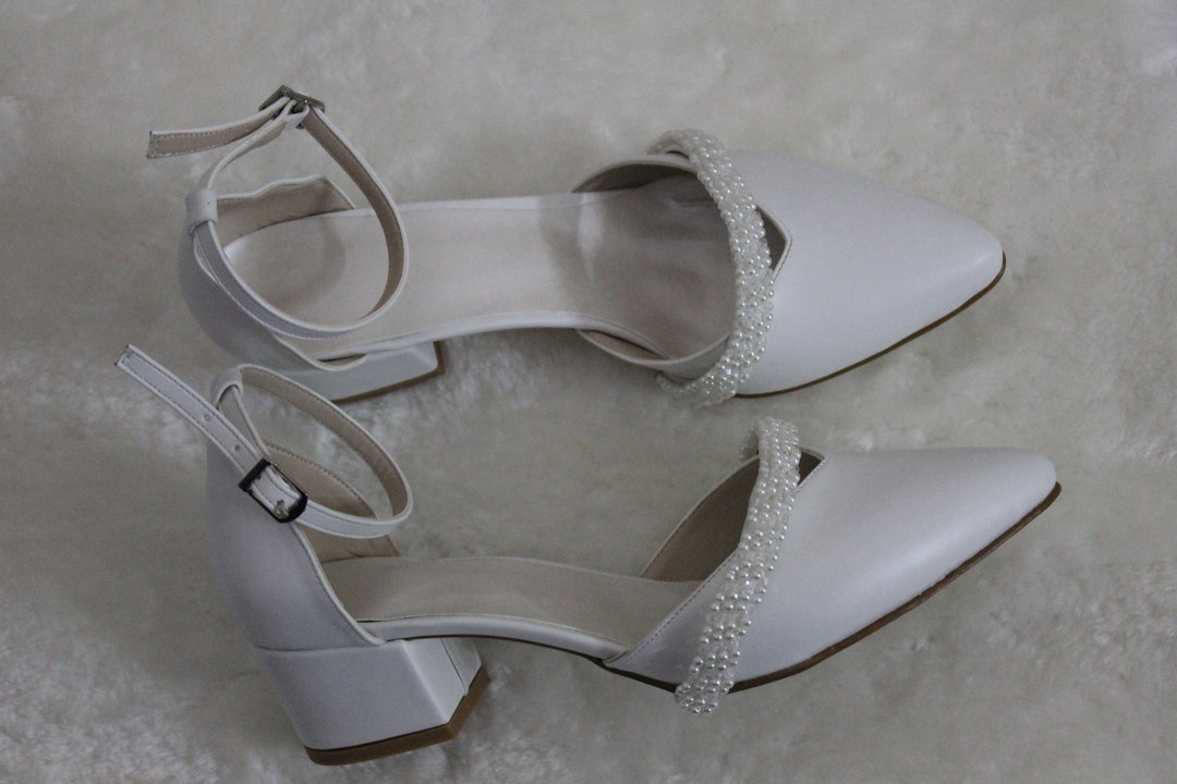 embellished bridal heels