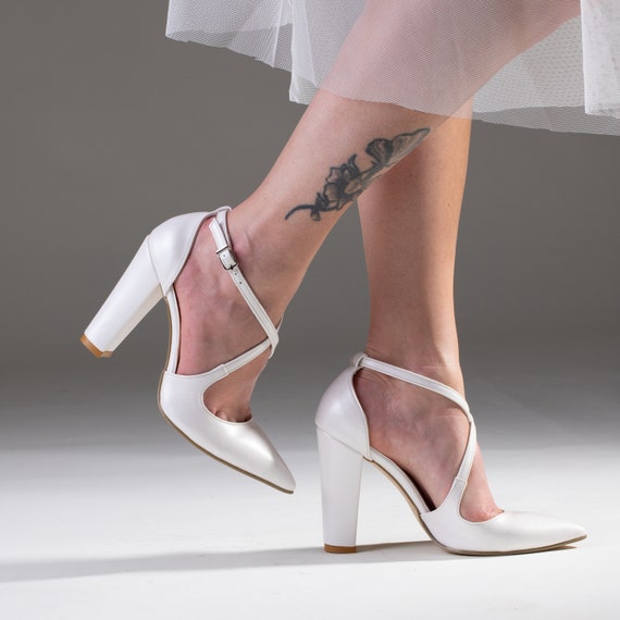 Wedding Shoe,heels, Wedding Shoes , Heels , High Heels , Bride Shoes ,  Ivory, White -  Sweden