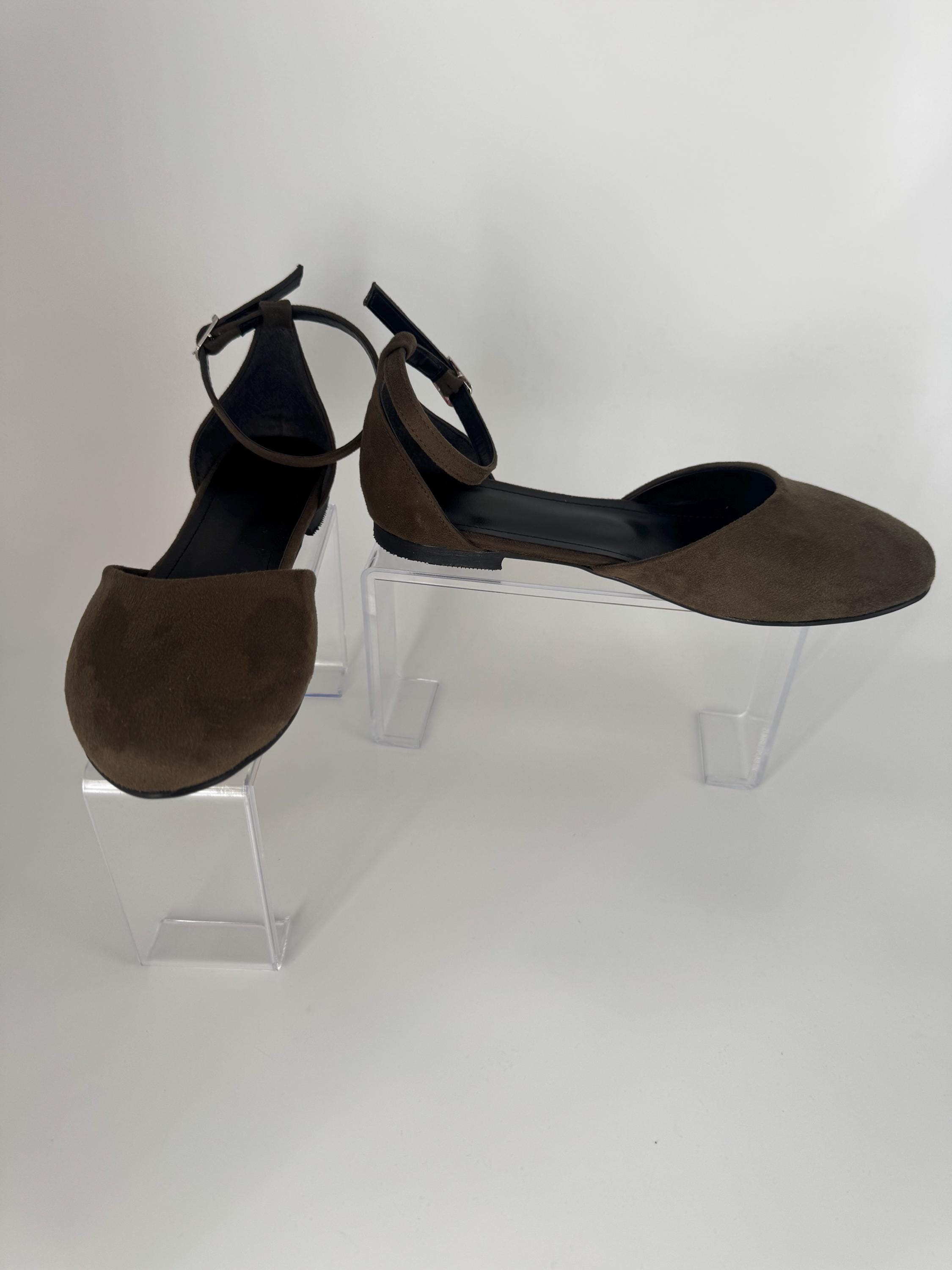 Rouded toe shoes, Suede Flat,Ankle Strap Flats, Flaat Wedding Shoes,Flat, Flat Bride Shoes, Blue Suede, Flat shoes, suede shoe