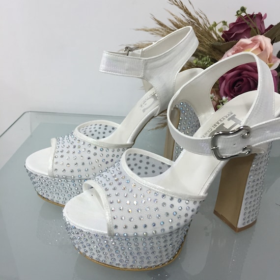 Shop Stone Embellished Slip-On Sandals with Stiletto Heels Online | Max UAE