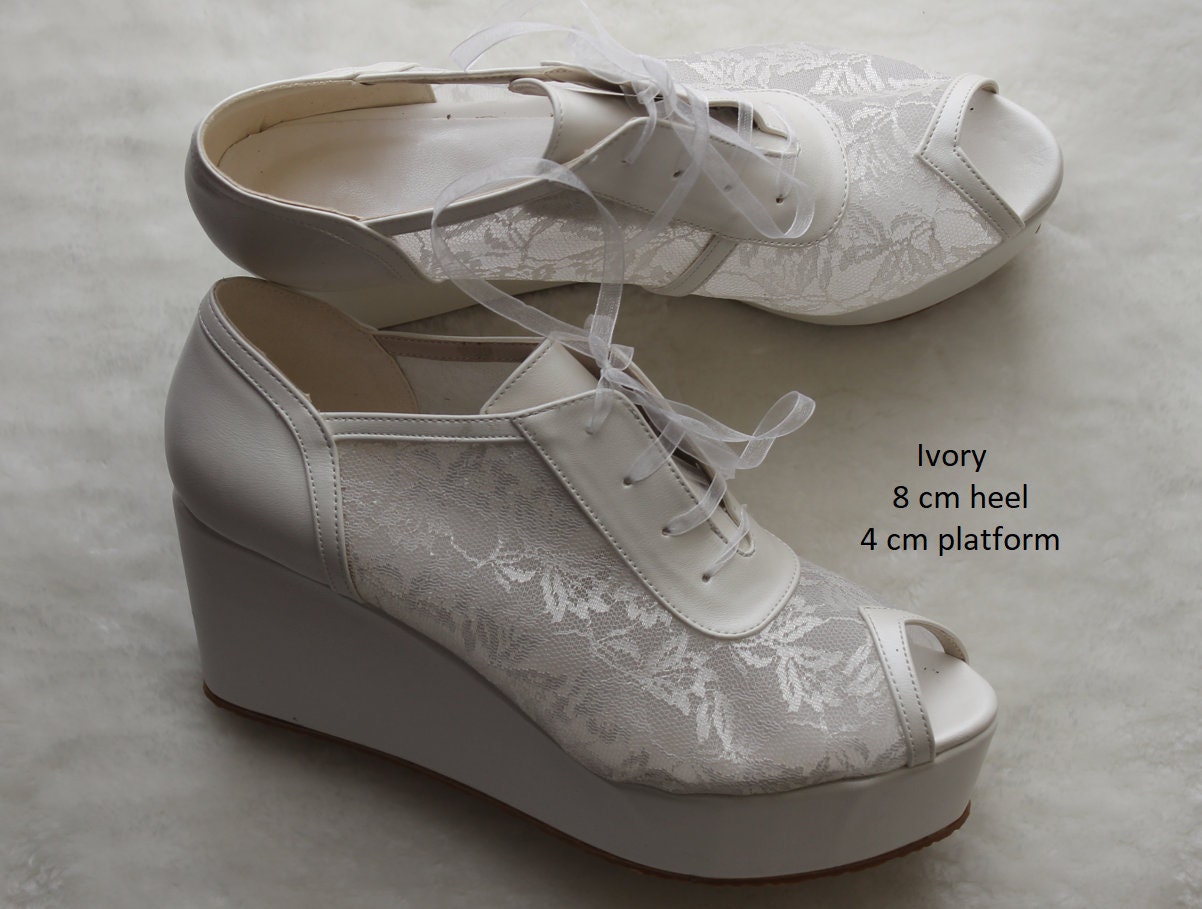 Ivory platform best sale wedges