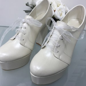 Platforms, Ivory Bride Shoes , Platform Wedding Shoes , Ivory , Platform Bridal Shoes