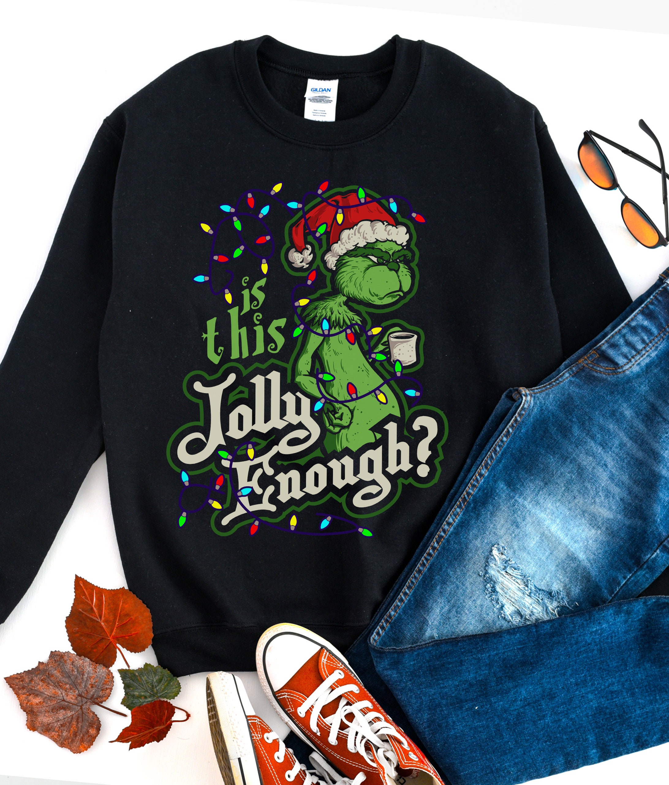 Custom Grinch Merry Christmas Gifts Embroidered Sweater Sweatshirt - Jolly  Family Gifts