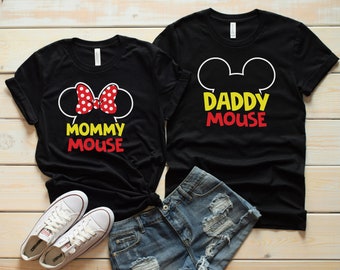 Disney Family Shirts,Disney Shirts For Couples, Disney matching shirts, Mommy Mouse, Daddy Mouse, Disney Trip, Disney Vacation