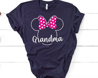 Grandma shirt, Disney grandma shirt, Disney shirt for grandma, Disney shirts, Minnie head shirt