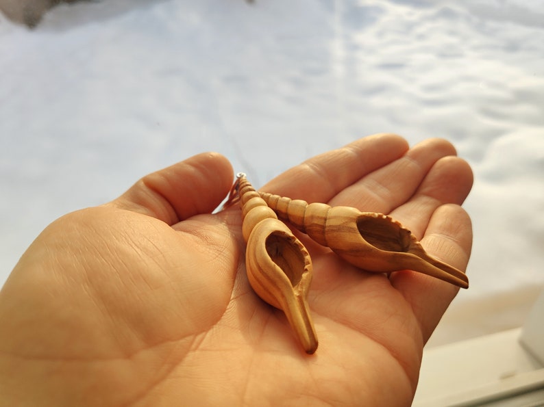 gift handcrafted romantic Olive wood seashell boho earings extraordinary earings Natural atmosphere unique earings 925 eco style.
