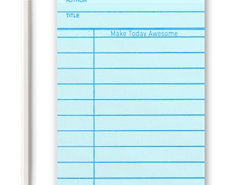Library Card Notepad Notepad, Bookish Notepad, Book Stationery, Bookish planner, Book Lover Notepad, Bookish planner, Bookish journal