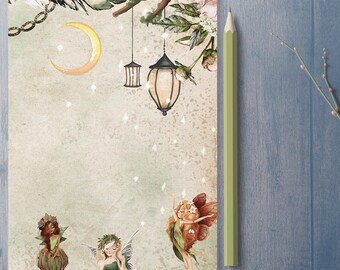 Flying Fairies Notepad, Bookish Notepad, Book Stationery, Bookish planner, Book Lover Notepad, Bookish planner