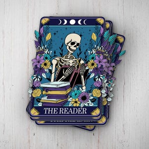 The Reader Vinyl Sticker, Book Lover Decal, Laptop Decal, Gifts For Readers, Funny Kindle Sticker, Bookish Sticker