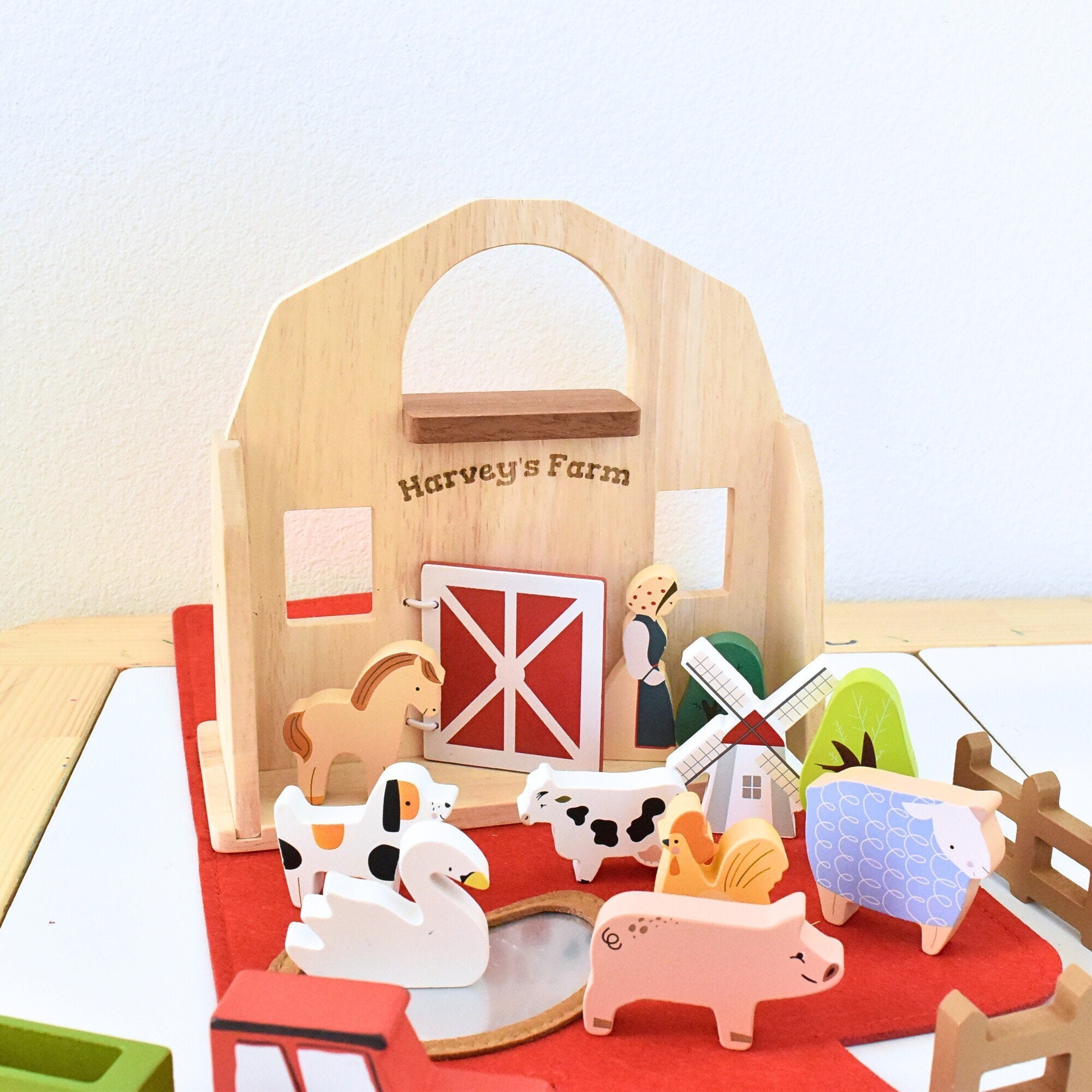 Personalized Wooden Toddler Farm Birthday Gift Montessori Toddler Gifts Farm Custom First Birthday Gift Toddler Montessori Toys Wooden Gift Etsy