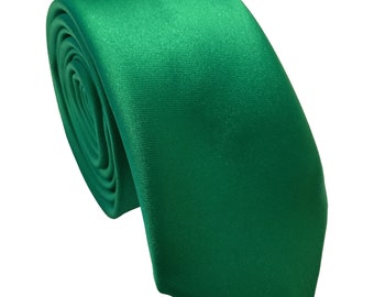 Cravate pour homme vert émeraude Satin Skinny 2 » Neck - St Patrick’s Day
