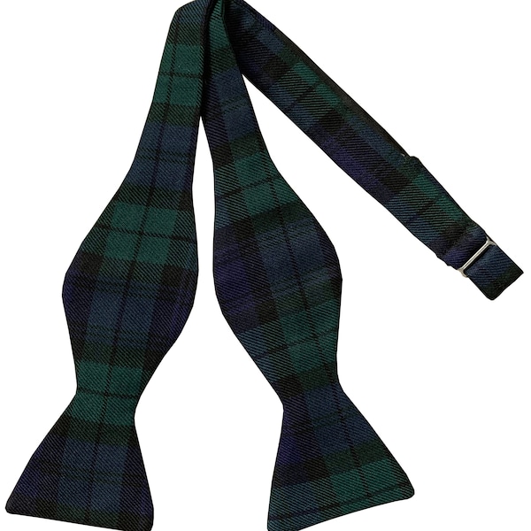 Men's Black Watch Tartan Self-Tie Bow Tie