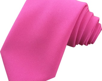 Corbata de cuello rosa mate para hombre