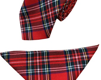 Cravatta da collo Royal Stewart Tartan da uomo e Hanky Set