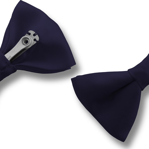 Men's Clip On Satin Bow Ties (Various Colours)