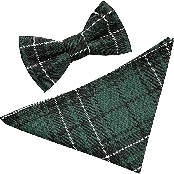 MacKenzie Hunting Green Tartan Bow Tie main image 1