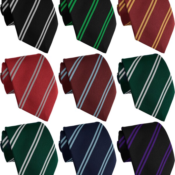 Double Stripe School Ties (52 inch length) Secondary/High School Size