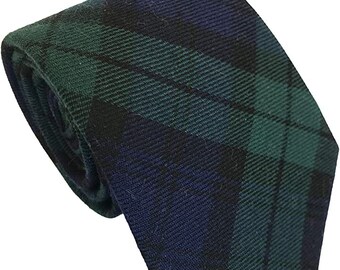 Black Watch Tartan Scottish Plaid Neck Tie