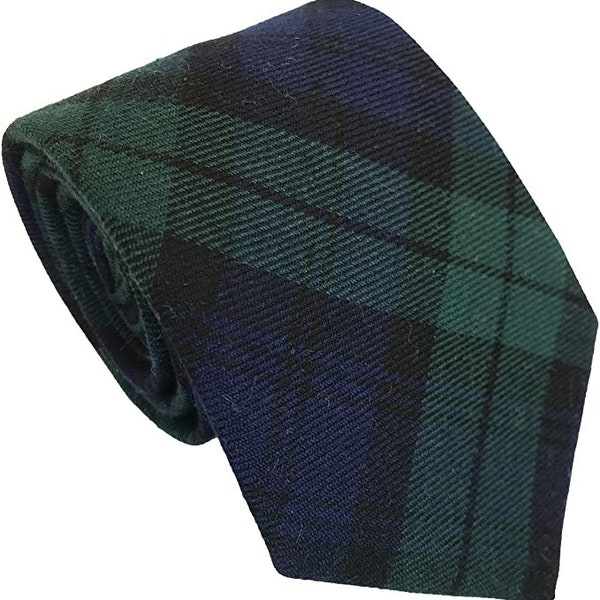 Black Watch Tartan Scottish Plaid Neck Tie