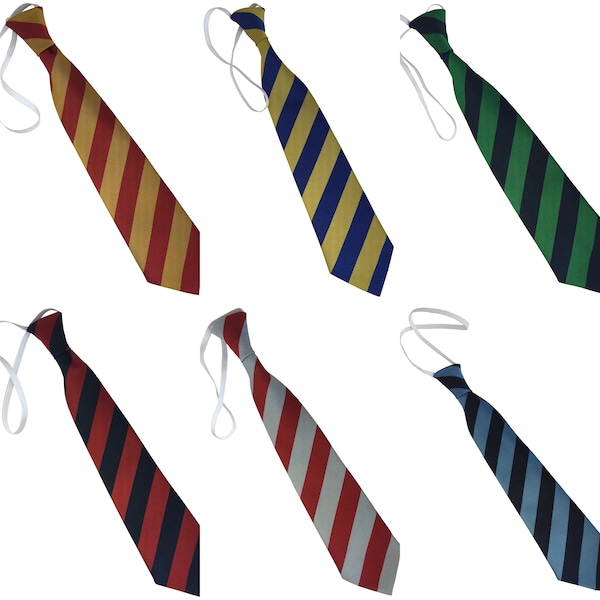 Kids Elasticated School Ties (11 inch - Infant/Primary Size)