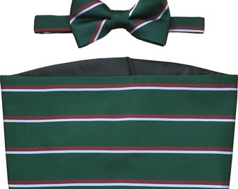 Staffordshire Regiment Cummerbund Set (Includes Bow Tie & Hanky)