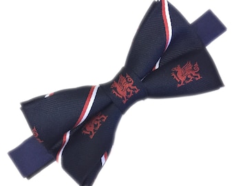 Men's Navy Blue Welsh Dragon Bow Tie