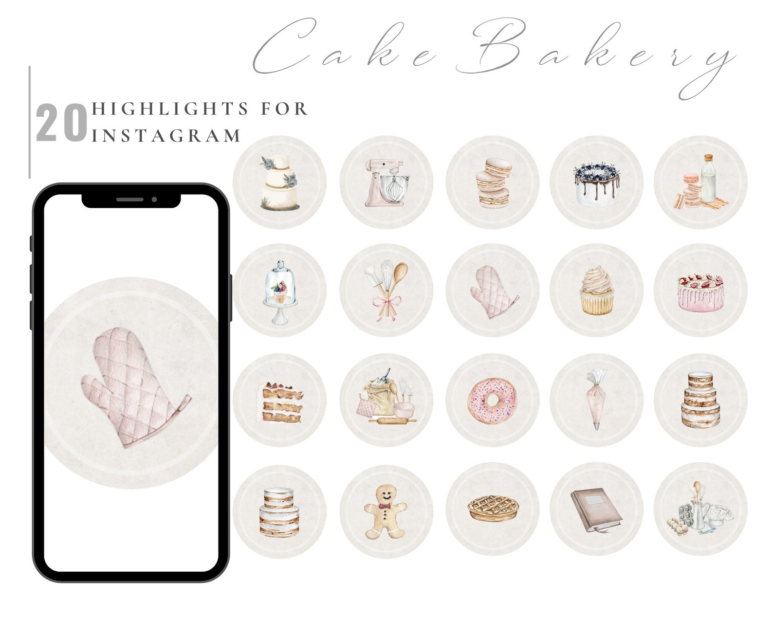 Instagram Highlights Bakery Cake Cake Highlights Instagram Etsy