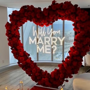 Letreiro de neon "Quer se casar comigo?", luz de neon LED personalizada para casamento, decoração de parede para casa, cenário para festa de noivado, presente personalizado