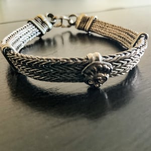 Antique Braided Silver bracelet from Nepal