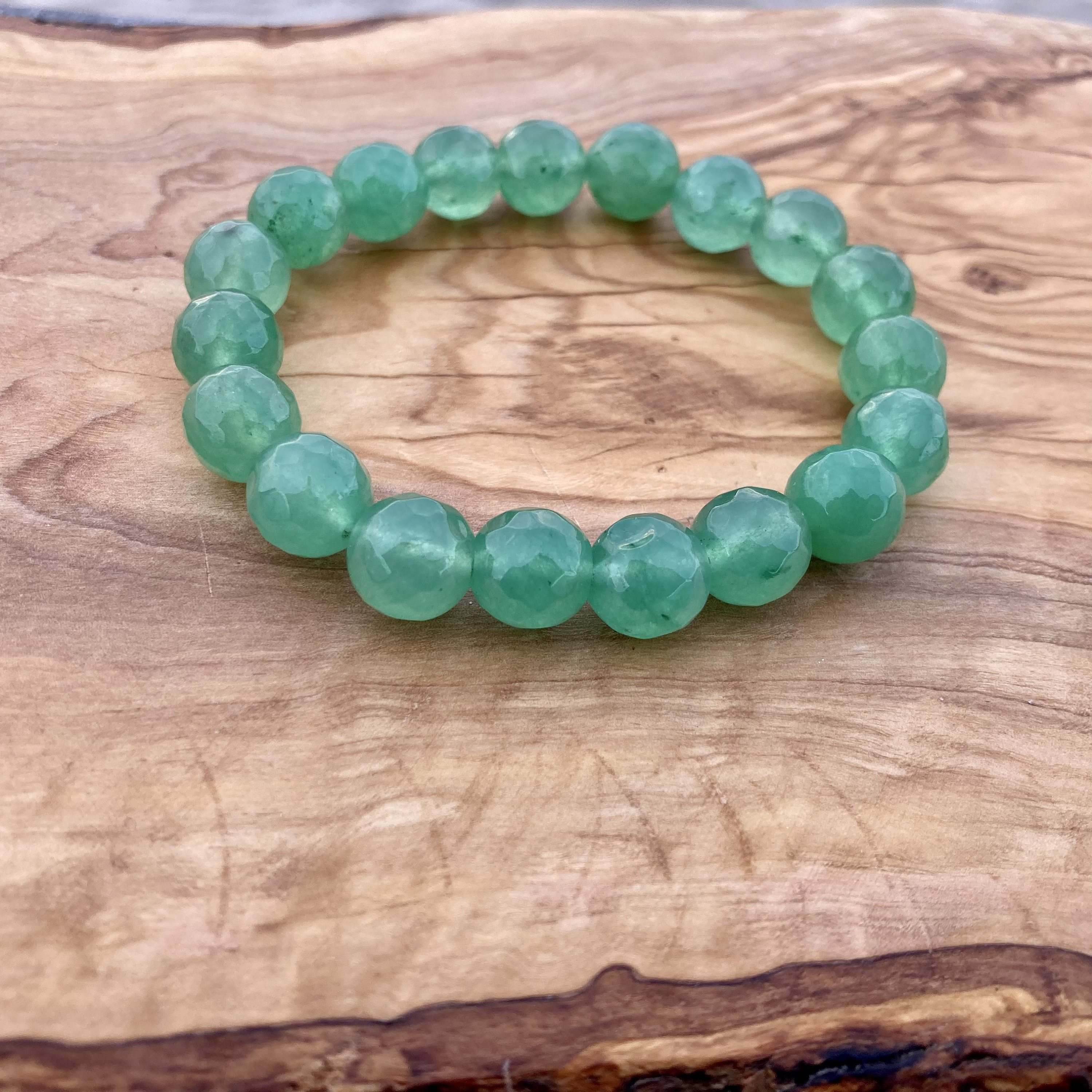 Green Apple Jade Bracelet Jade Bracelet 7” Stretch Bracelet Green Apple Jade Bracelet Jade Bracelet 7” Stretch Bracelet