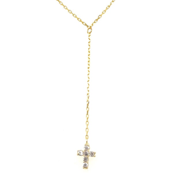 Multiple Crosses Charm Necklace - 14k Gold Over Sterling Silver