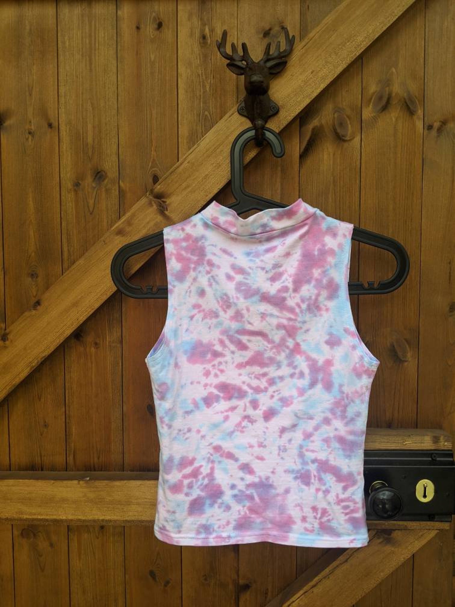 Cute Pink and Blue High Neck Cropped Vest UK Size 6-8 - Etsy UK
