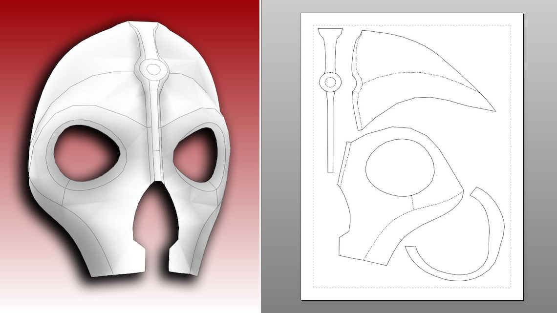 Darth Nihilus Mask Templates KOTOR 2 Foam Etsy UK