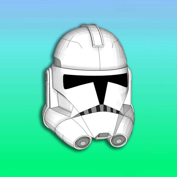 Animated Clone Trooper Phase 2 Helmet Templates - Foam
