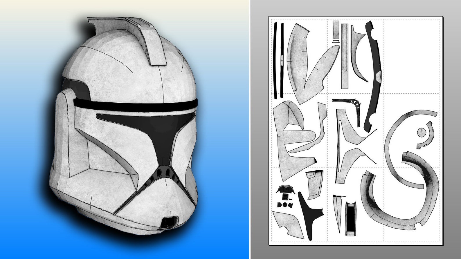 Clone Trooper Helmet Template