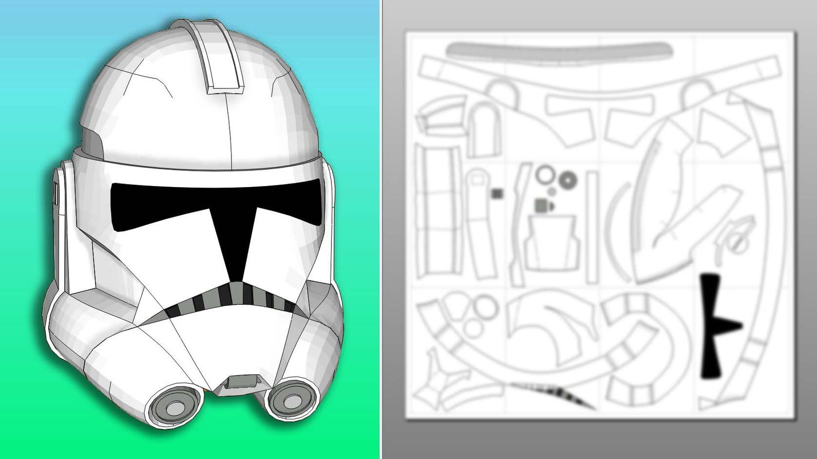 Animated Clone Trooper Phase 2 Helmet Templates - Foam - Etsy Canada